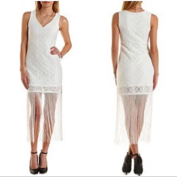 charlotte russe white bodycon dress Charlotte Russe White Beaded Sweetheart